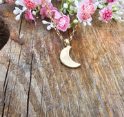 Ashes into Gold 'Crescent Moon' Belcher Necklace