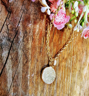 Ashes into Gold 'Full Moon Disc' Belcher Necklace