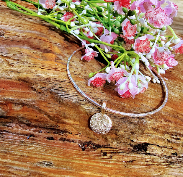 Ashes into Gold 'Moon Disc' Gold Bangle