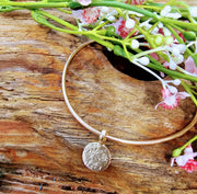 Ashes into Gold 'Moon Disc' Gold Bangle