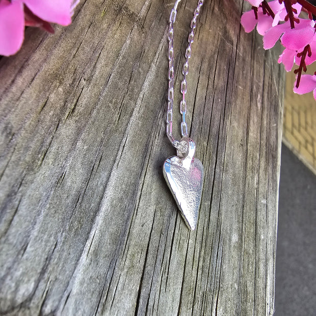 Ashes into Silver 'Vintage Heart' Belcher Necklace