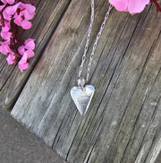 Ashes into Silver 'Vintage Heart' Belcher Necklace