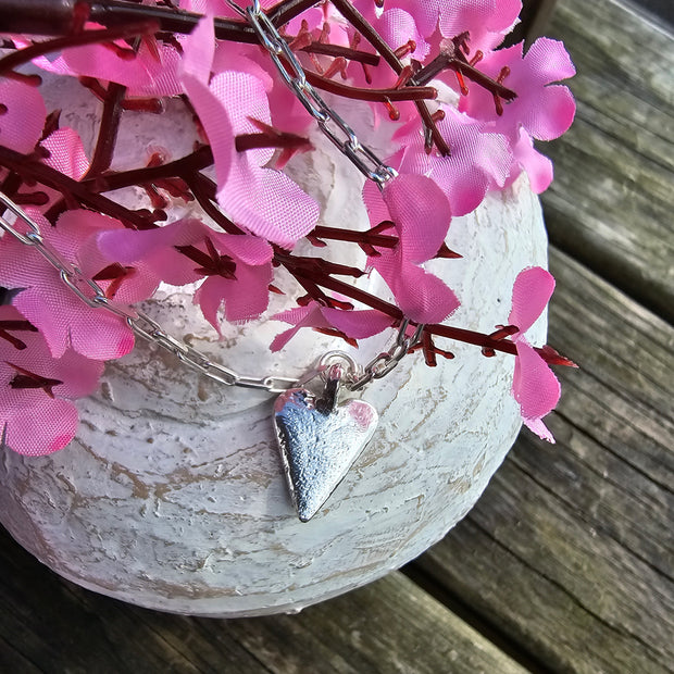 Ashes into Silver 'Vintage Heart' Long Link Necklace