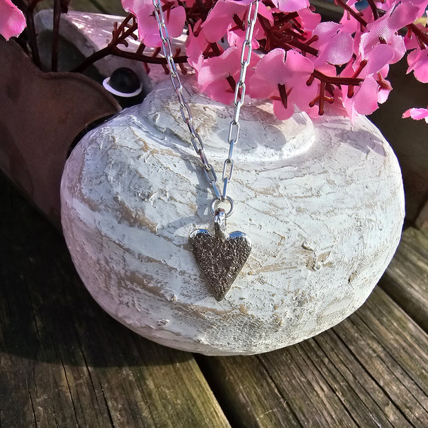 Ashes into Silver 'Vintage Heart' Long Link Necklace