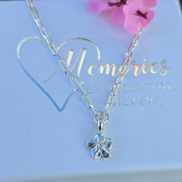 Ashes into Silver 'Forget me Knot' Long Link Necklace