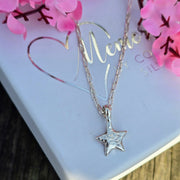 Ashes into Silver 'My Star' Memory Long Link Necklace