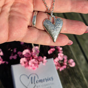 Ashes into Silver 'Holding You Close' Memory Heart Necklace