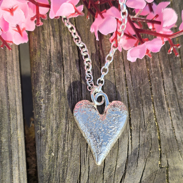 Ashes into Silver 'Holding You Close' Memory Heart Necklace