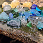 Sun & Waves Sea Glass Necklace ( 18 Yellow )