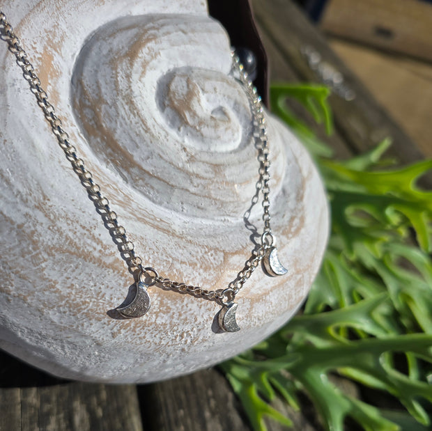 Little Moon 3 Charm Necklace