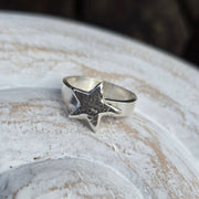 Shooting Star Chunky Band Ring