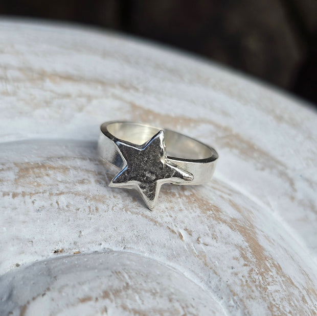 Shooting Star Chunky Band Ring