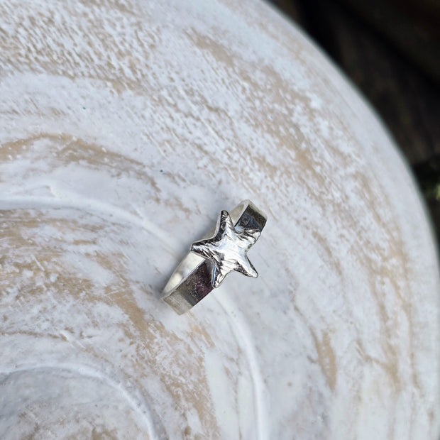 Starfish Chunky Band Ring