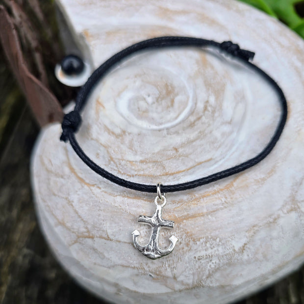 Vintage Anchor Cord Bracelet