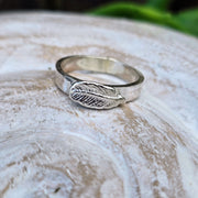 Feather Chunky Band Ring