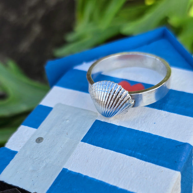 Cute Cockle Shell Chunky Band Ring