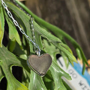 Crystal Heart Sea Glass Necklace   404