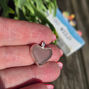 Crystal Heart Sea Glass Necklace   404