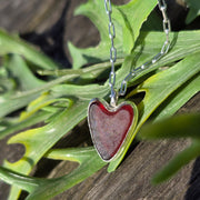 Beach Ruby Sea Glass Necklace   406