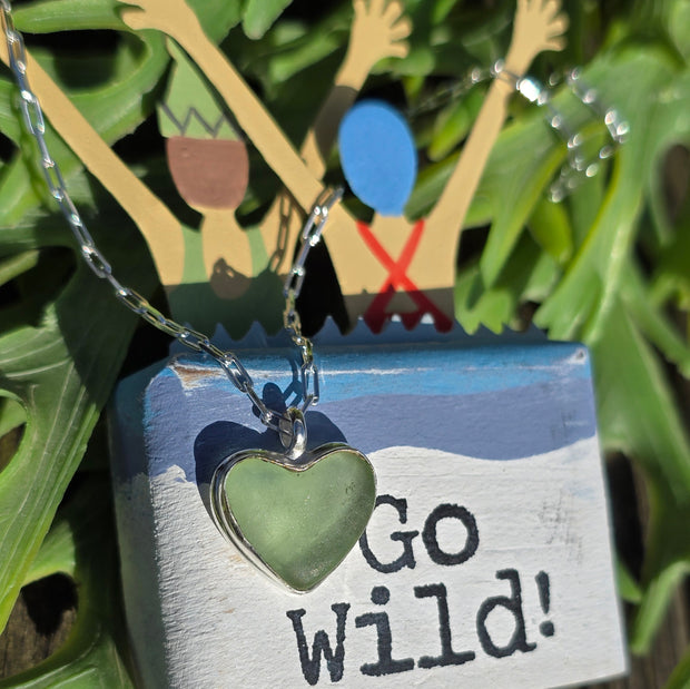 Clear Cornish Pool Sea Glass Necklace   407