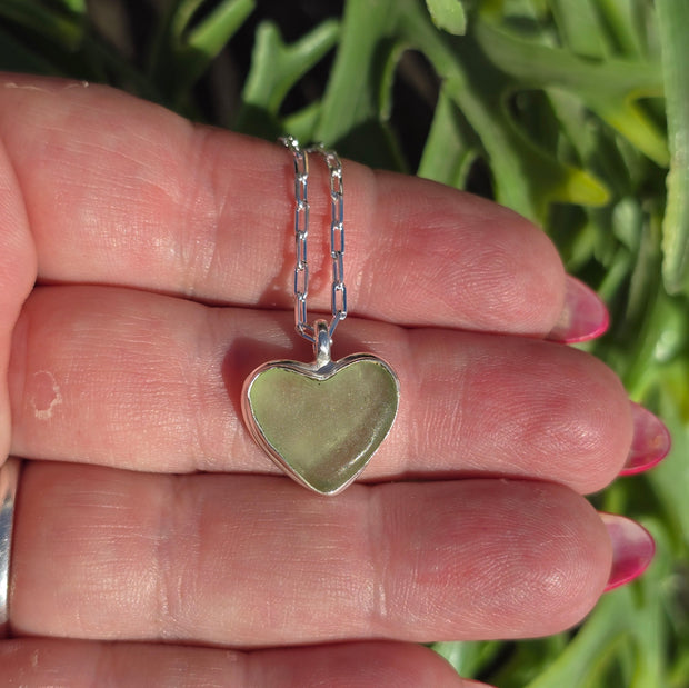 Clear Cornish Pool Sea Glass Necklace   407