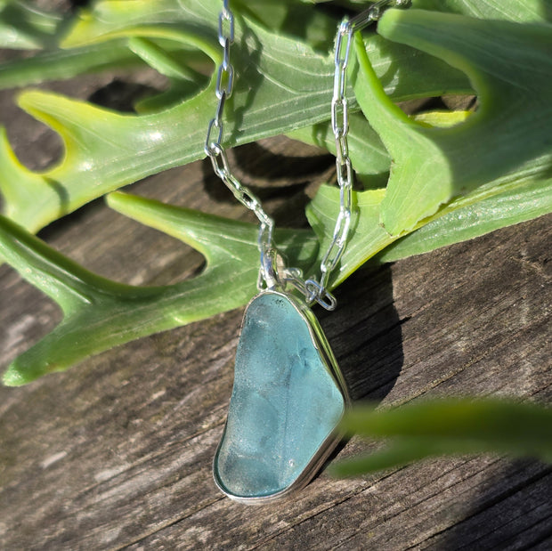 Bubbles Sea Glass Necklace   408