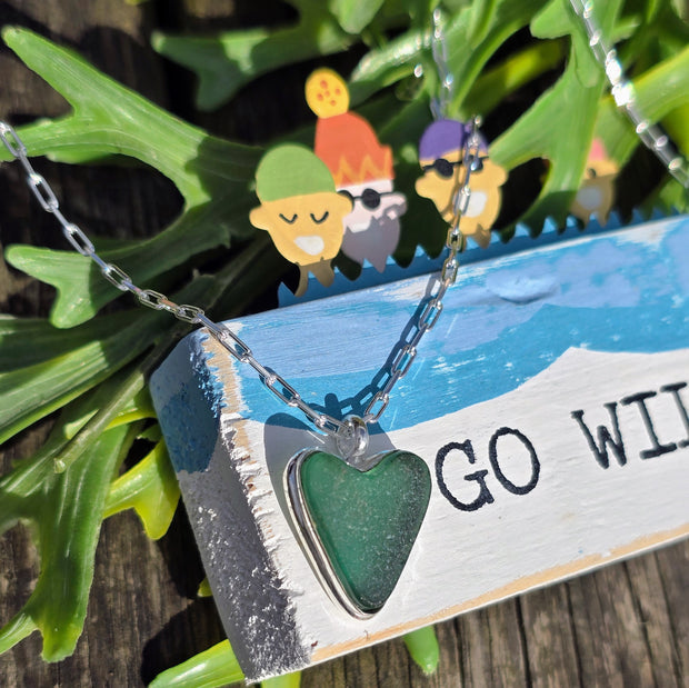 Love & Kisses Sea Glass Necklace   414