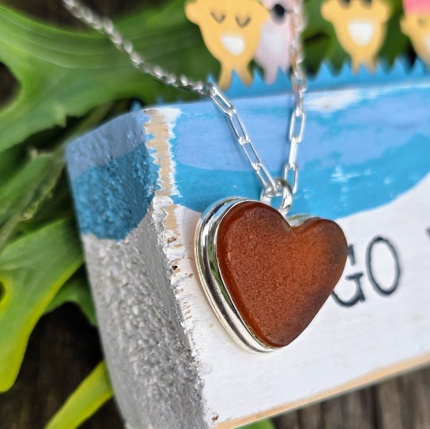 Amber Sands Sea Glass Necklace   413