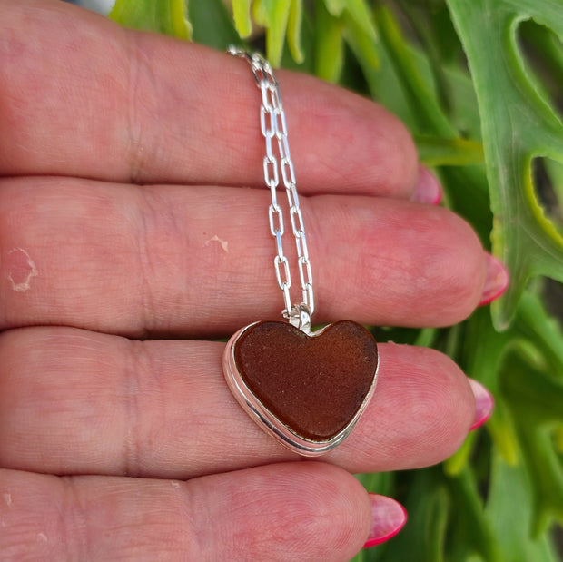 Amber Sands Sea Glass Necklace   413