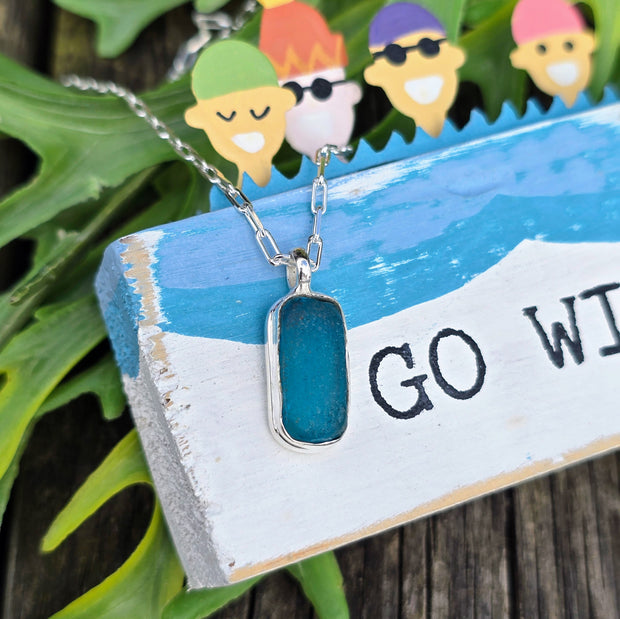 Wild Water Sea Glass Necklace   415