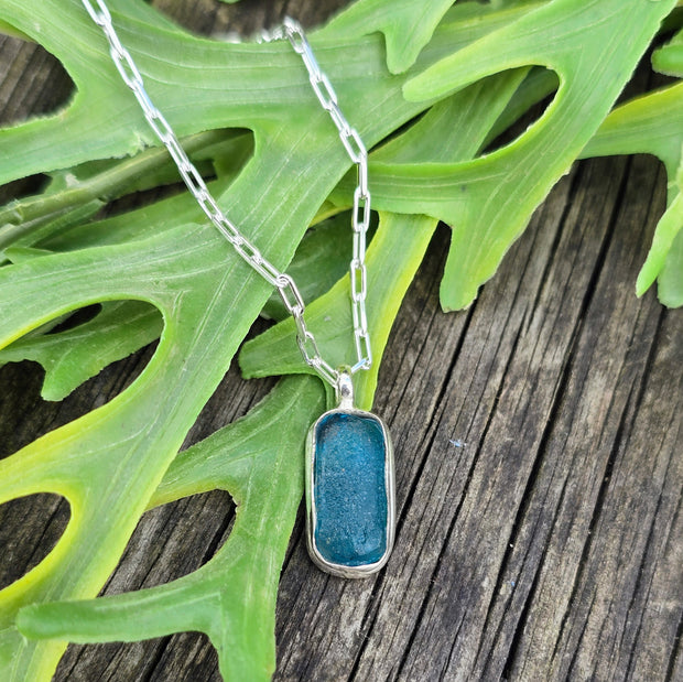 Wild Water Sea Glass Necklace   415