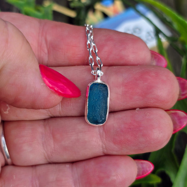 Wild Water Sea Glass Necklace   415