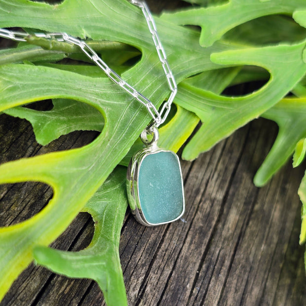 Perfect Pebble Sea Glass Necklace   418
