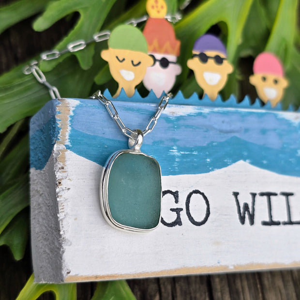 Perfect Pebble Sea Glass Necklace   418