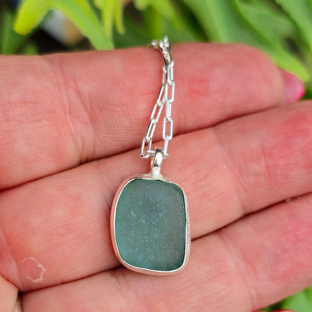 Perfect Pebble Sea Glass Necklace   418