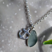 Anchors Away Sea Glass Necklace   420