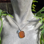 Amber Moon Sea Glass Necklace   421