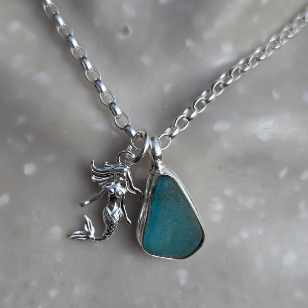 Mermaids Tear Sea Glass Necklace   427