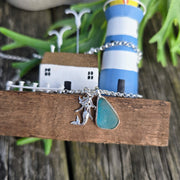 Mermaids Tear Sea Glass Necklace   427