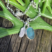 Sea Bean Sea Glass Necklace   428