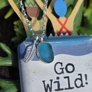Sea Bean Sea Glass Necklace   428