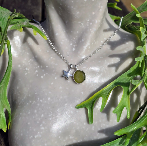 Waterfront  Sea Glass Necklace   425