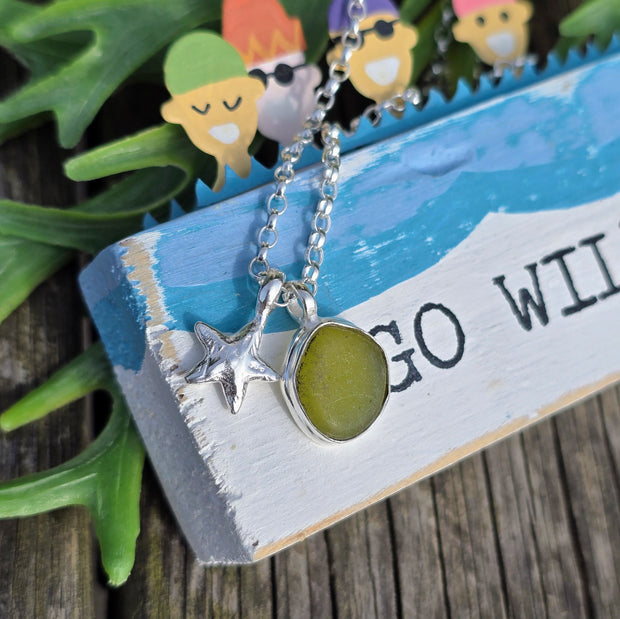 Waterfront  Sea Glass Necklace   425