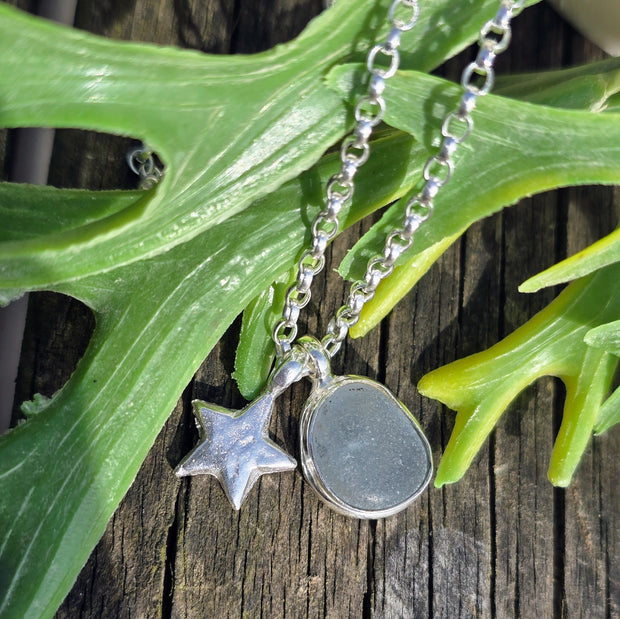 Pale Pool Sea Glass Necklace   426