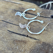 Little Moon Hoop Earrings