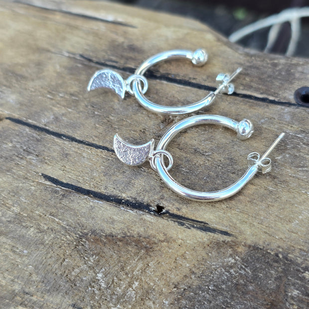 Little Moon Hoop Earrings