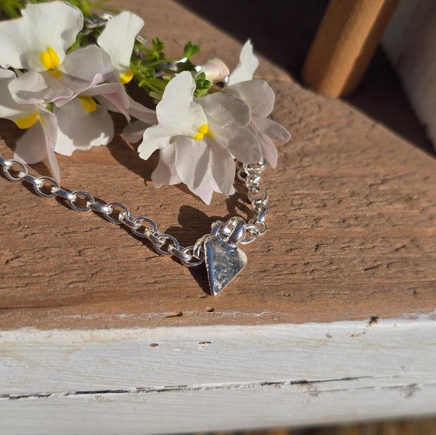 Small Vintage Heart Bracelet