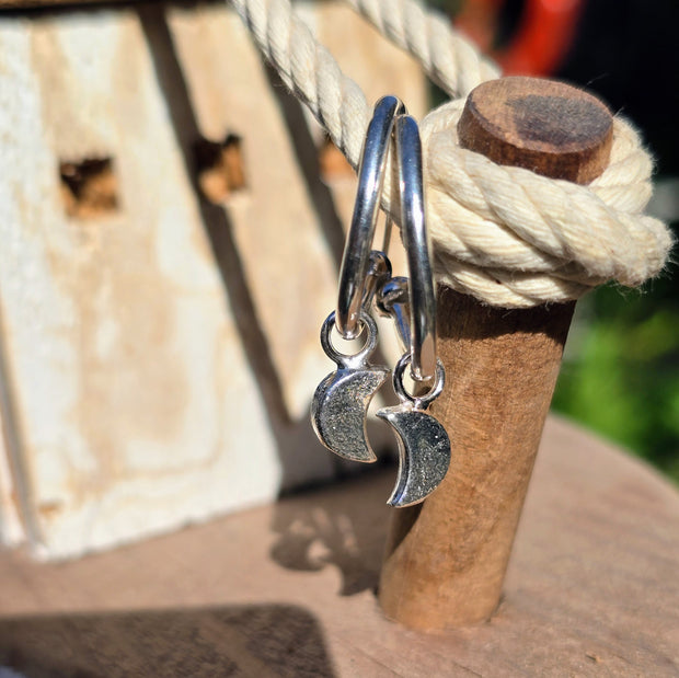 Little Moon Hoop Earrings