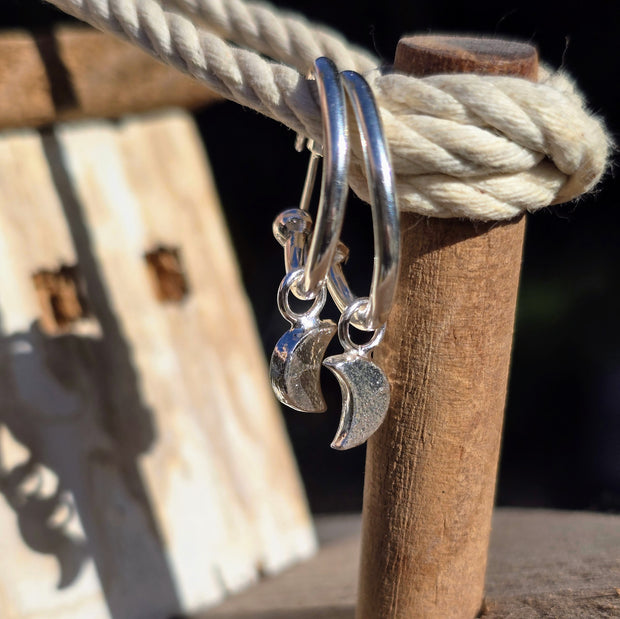 Little Moon Hoop Earrings