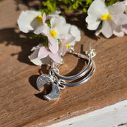 Little Moon Hoop Earrings